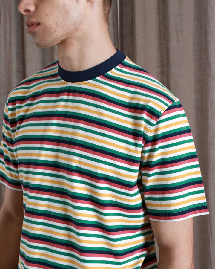 Crew Neck T-Shirt - Blackpool Stripe