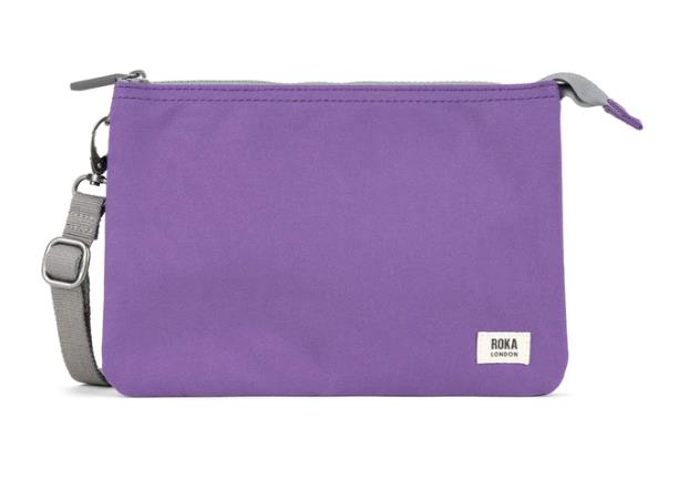 BOLSO ROKA CARNABY CROSSBODY XL  IMPERIAL PURPLE  RECYCLED CANVAS