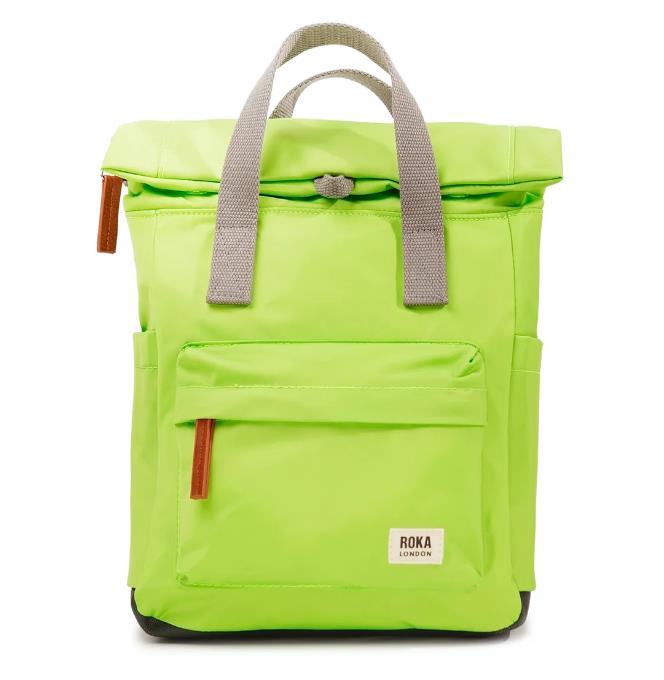 MOCHILA UNISEX ROKA CANFIELD B LIME RECYCLED NYLON