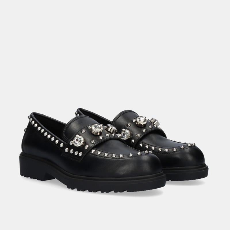 MOCASIN PARA MUJER EXE SALINA-610 BLACK SILVER