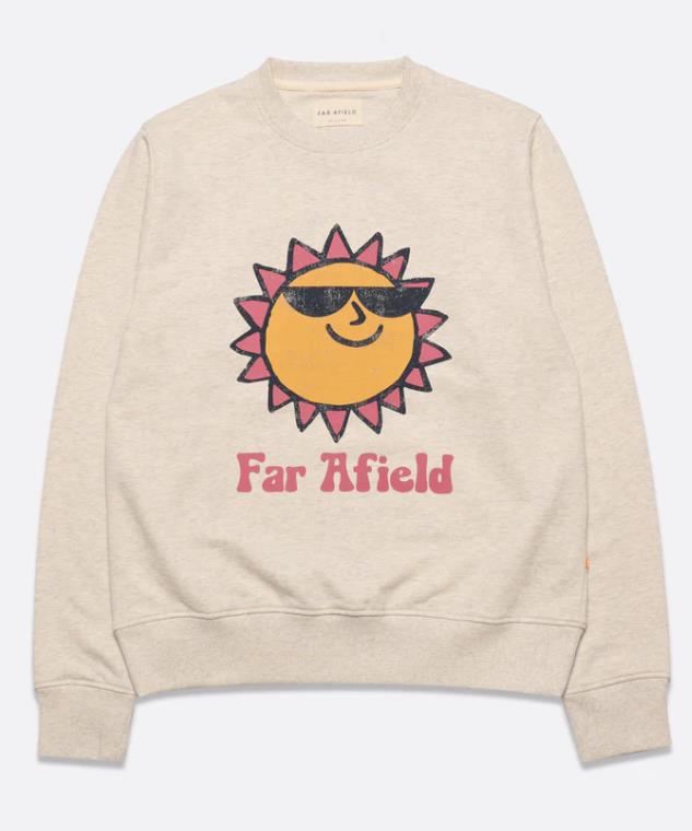 SUDADERA PARA HOMBRE FAR AFIELD GRIS SUNNY PRINT