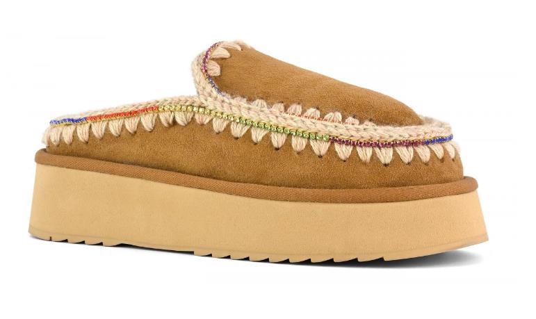 ZUECO PARA MUJER MOU CLOG ESKIMO PLATFORM RHINEST 