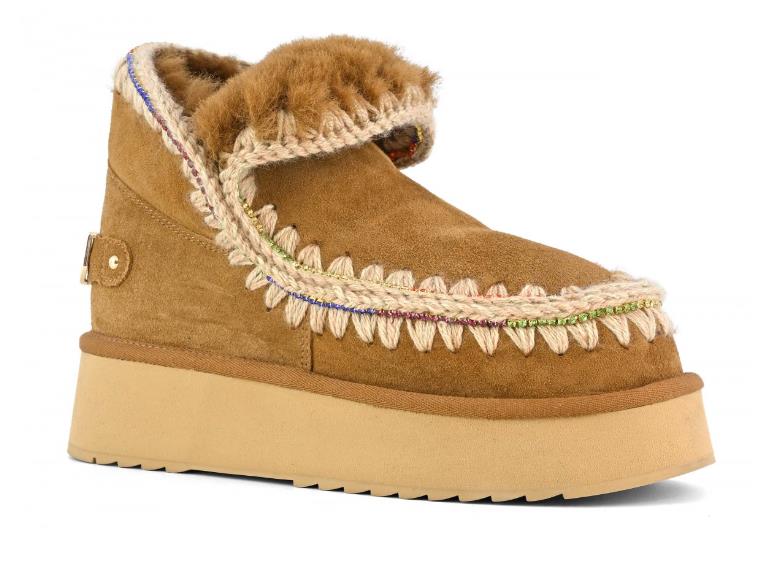 BOTA PARA MUJER MOU MINI ESKIMO PLATFORM RHINESTONES