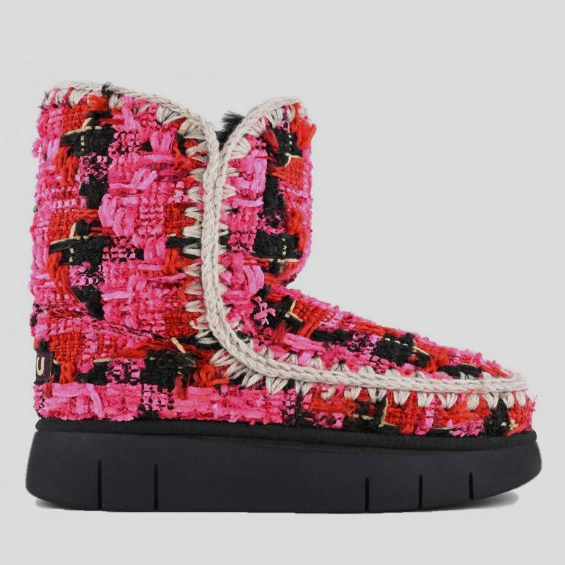 BOTA PARA MUJER MOU BOUNCE TEXTILE BIG TARTAN