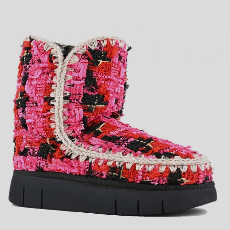 BOTA PARA MUJER MOU BOUNCE TEXTILE BIG TARTAN