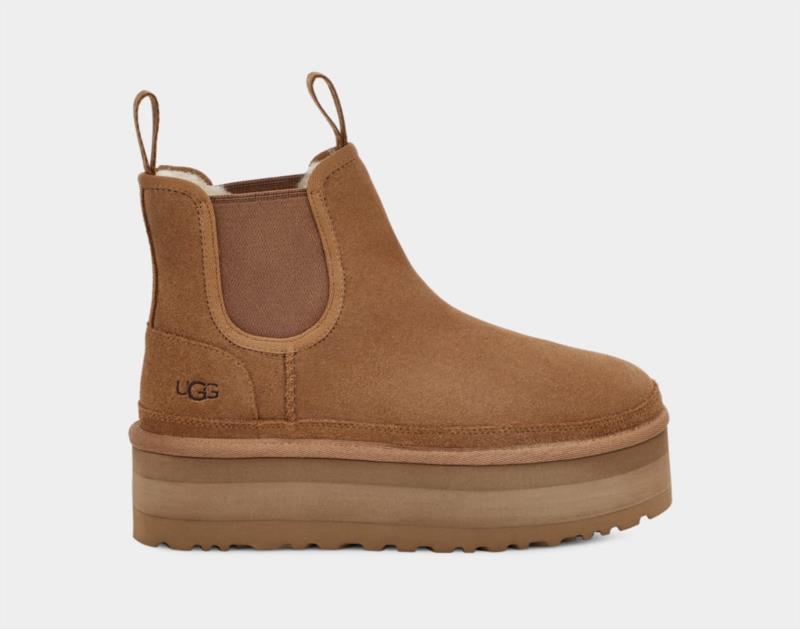 Botas Mujer Ugg Chelsea Con Plataforma Neumel Chestnut