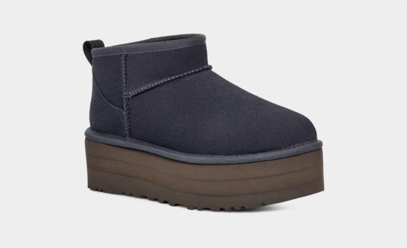 Botas Mujer Ugg Con Plataforma Classic Ultra Mini Eve Blue