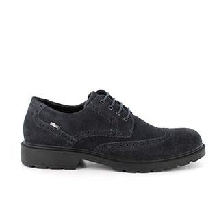 zapatos de cordón de caballero IGI&CO gore-tex, en piel, azul oscuro