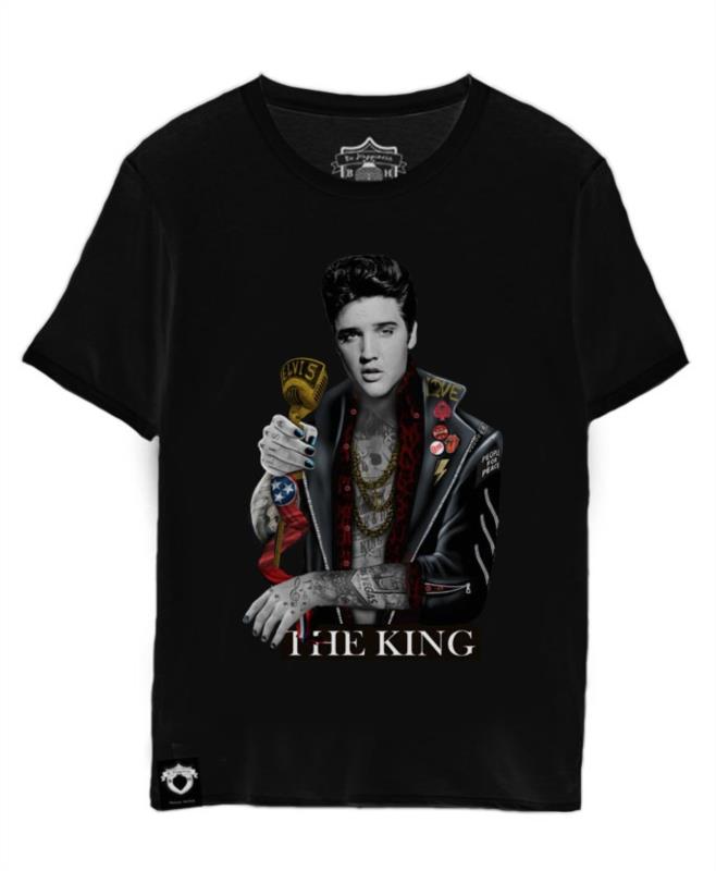 CAMISETA UNISEX BE HAPPINESS THE KING NEGRA